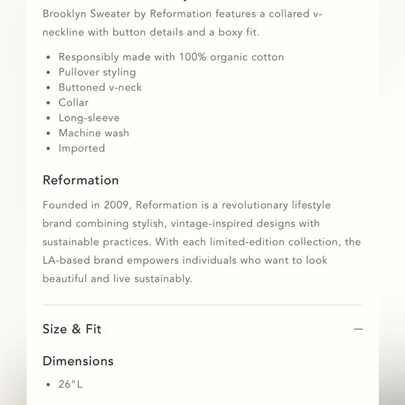 Reformation Rust Red V-Neck Knit Sweater - Picture 5 of 6